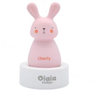 VEILLEUSE LED LAPIN CHARLY ROSE