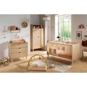 Chambre bébé complète Mia - lit 70x140, commode, armoire de Sauthon-2