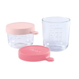 Coffret 2 portions verre (150ml pink :250 ml old pink)