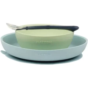 COFFRET DE REPAS 3 PIECES bleu/vert