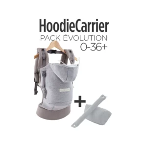 PACK PORTE-BÉBÉ HOODIECARRIER + RÉHAUSSEUR +CALE-TÊTE