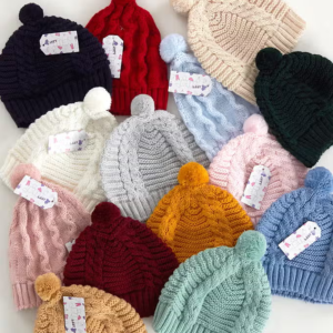 AMORIM-Bonnet-en-tricot-pour-bébé-avec-pompon-2