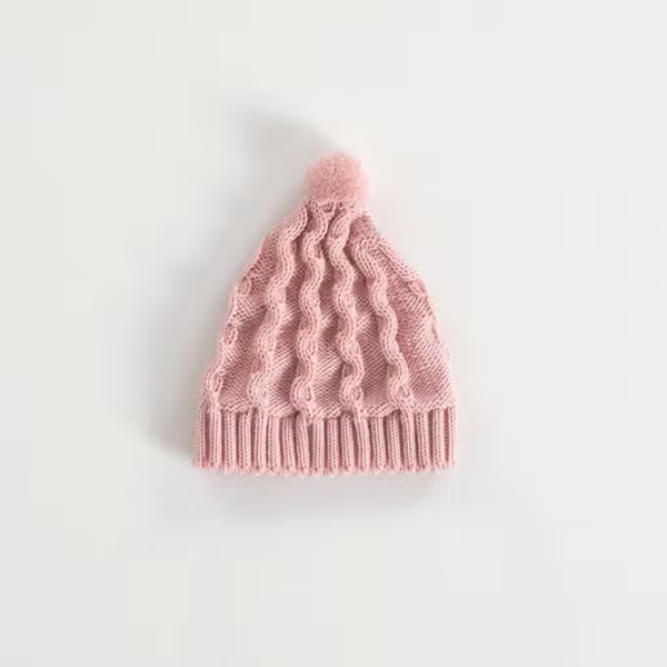 AMORIM-Bonnet-en-tricot-pour-bébé-avec-pompon