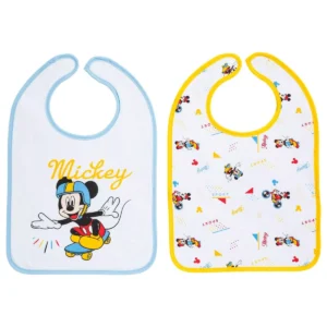 BABYCALIN-Lot de 2 bavoirs Mickey Sport - 6 mois