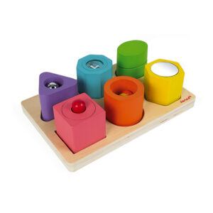 JANOD-Puzzle 6 cubes sensoriels I wood (bois)