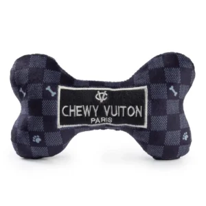 Jouet pour chiens Black Checker Chewy Vuiton Bone Squeaker