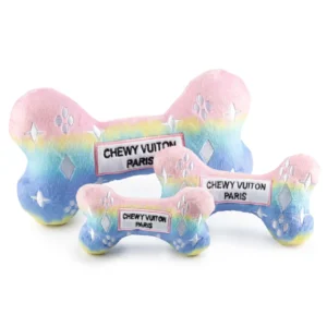Jouet pour chiens Pink Ombre Chewy Vuiton Bone Squeaker