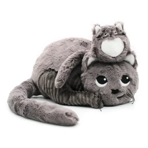 DEGLINGOS-Peluche chat Miaou maman et son bébé