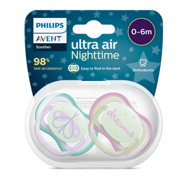 AVENT- 2 Sucettes Ultra Air Nuit