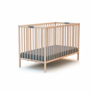 Lit Pliant WEBABY Hêtre Brut & Gris