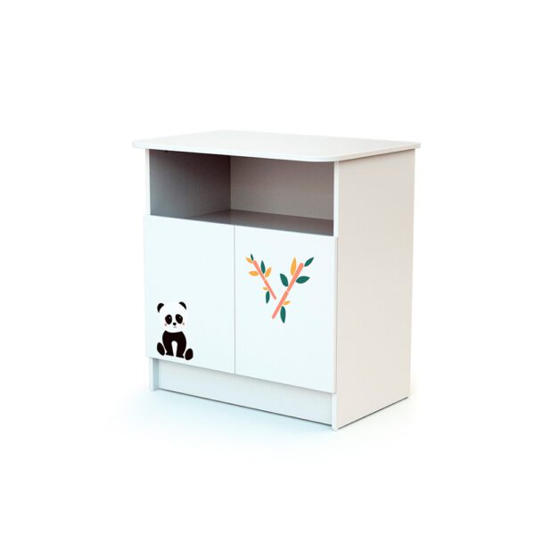 Webaby Meuble à langer blanc motif décoratif Panda