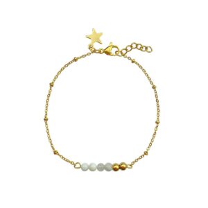 Bracelet Pierre de Lune & Etoile - Or