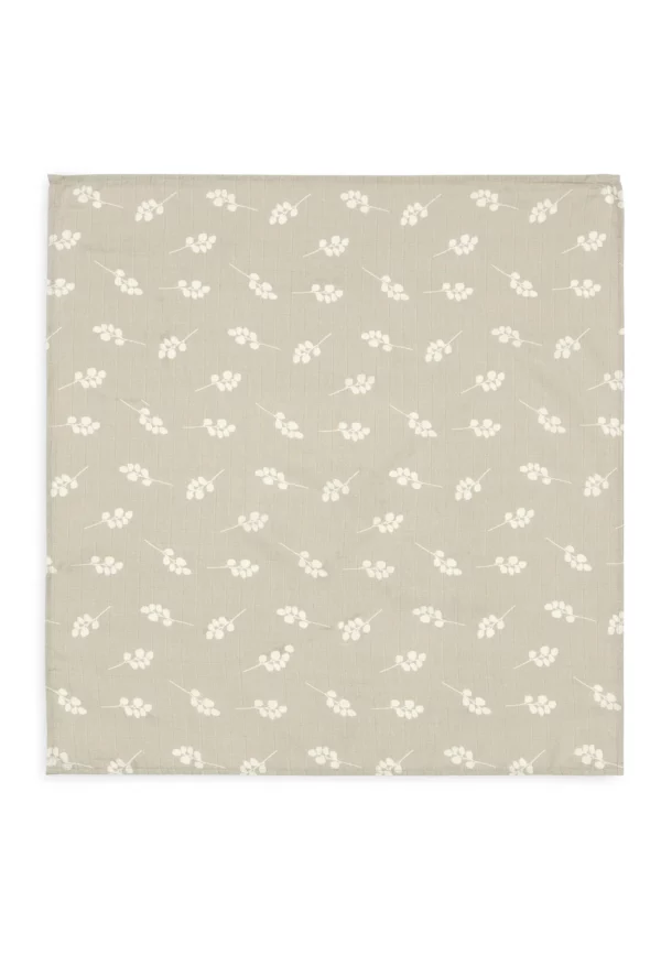 Jollein Lange gaze de Coton small 70x70cm Twig Olive Green (3p)