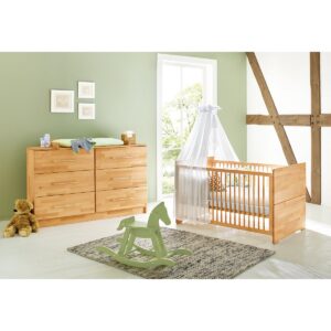Chambre complète 'Natura' extra large2 parties : lit bébé, meuble à langer extra large