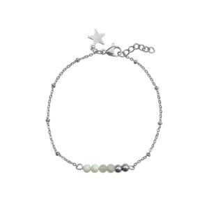 Bracelet Pierre de Lune & Etoile - Argent