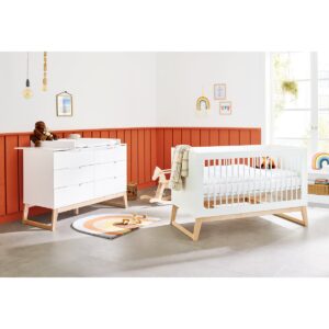 Chambre complète 'Bridge' extra large2 parties : lit bébé, meuble à langer extra large