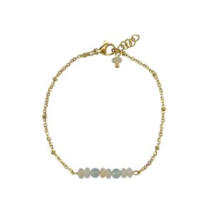 Bracelet Aigue-marine & Aventurine - Or