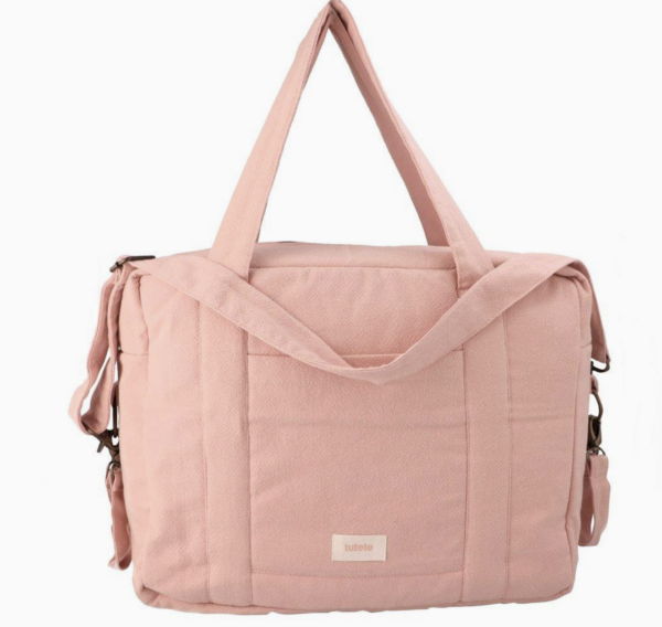 Sac à langer rose poudrée