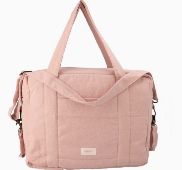 Sac à langer rose poudrée