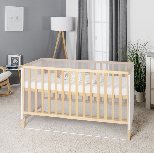 Moustiquaire BiteSafe pour lit bébé et lit de voyage, blanc