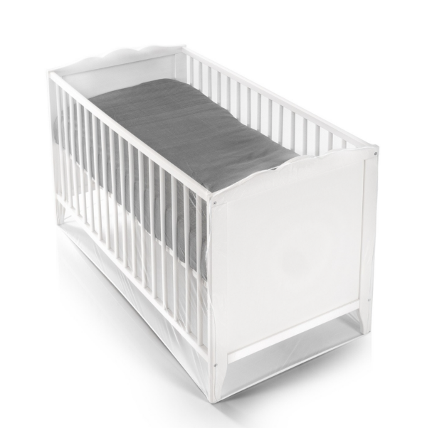 Moustiquaire BiteSafe pour lit bébé et lit de voyage, blanc