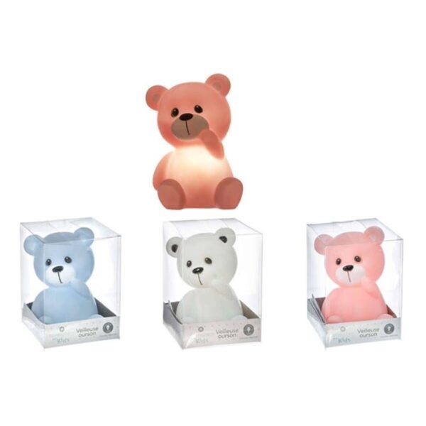 Veilleuse LED Ourson 3 Couleurs 14 Cm